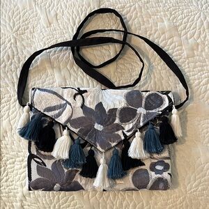 Floral Tassel Crossbody